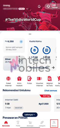 Masuk Menu Profil