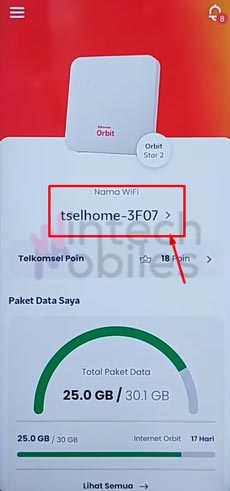 1.2 Klik Nama WiFi