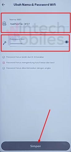1.4 Ubah Password WiFi Baru