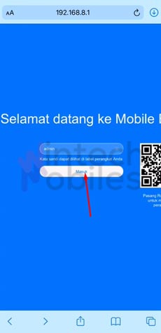 2.3 Login IP Dengan Password Modem