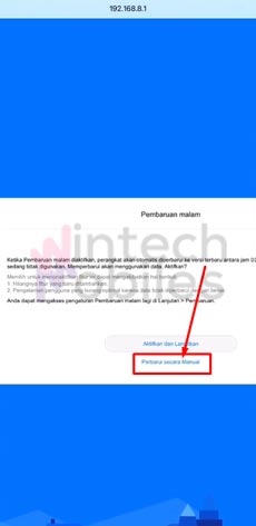 2.4 Klik Perbarui Secara Manual