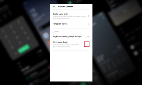 3. Cara Mensreenshoot Layar Hp OPPO A16 dengan Fitur Usap 3 Jari