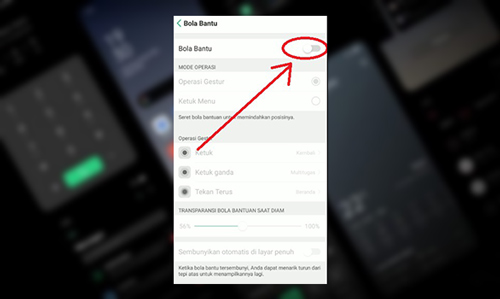 3. Cara Tangkap Layar Ponsel Oppo A15 dengan Bola Bantuan