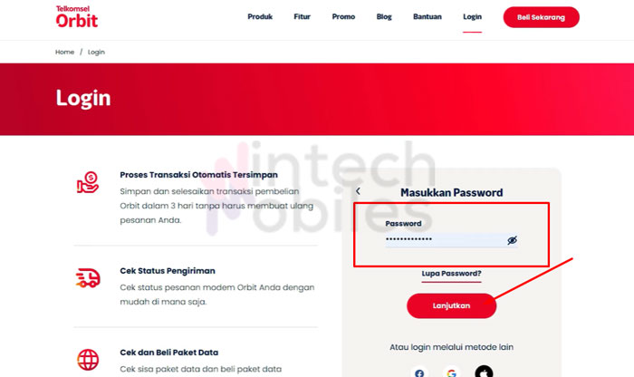 3. Masukkan Password