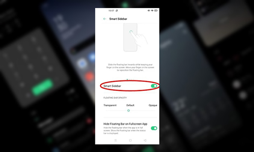 6. Cara Tangkap Layar Ponsel Oppo A15 dengan Smart Sidebar