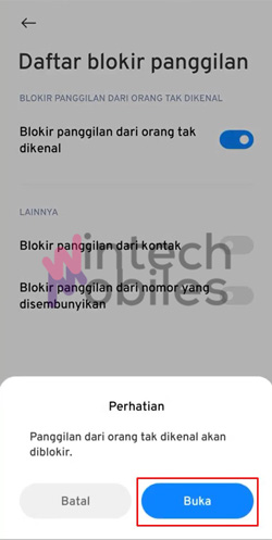 Aktifkan Fitur Blokir Nomor Tidak Dikenal di HP Xiaomi