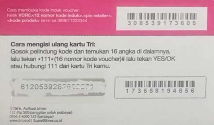 Bagaimana cara melihat kode voucher tri yang rusak