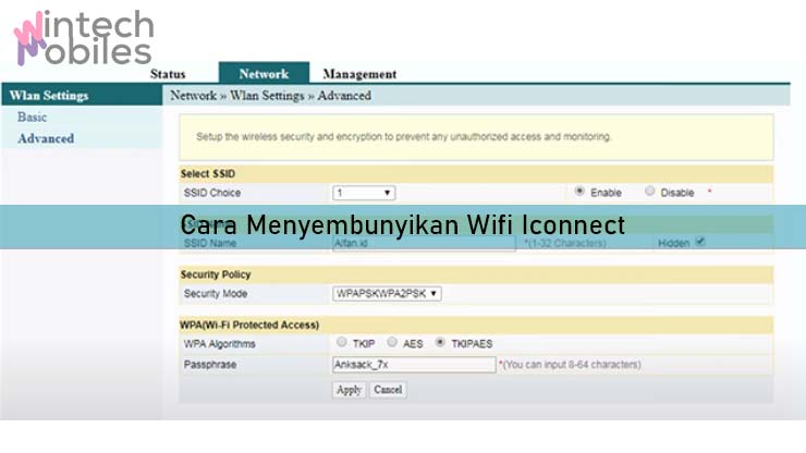 Cara Menyembunyikan Wifi Iconnect