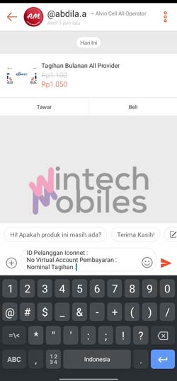 Chat Penjual