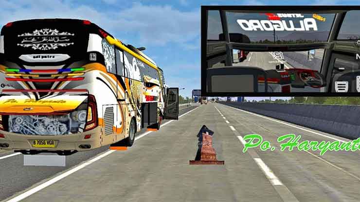 Download Mod Bussid Full Strobo dan Aksesoris PO Haryanto