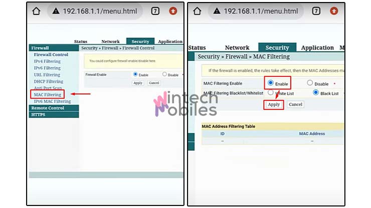 Ketuk MAC Filtering Untuk Memblokir Pengguna Iconnet