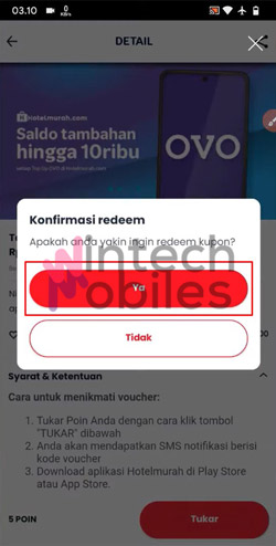 Konfirmasi Tukar Poin Telkomsel