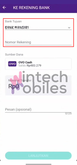 Masukkan Data Transaksi Transfer Lewat OVO Untuk Bayar Iconnet