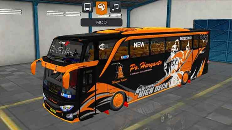 Mod Bussid PO Haryanto 3 Super High Decker Generasi 1