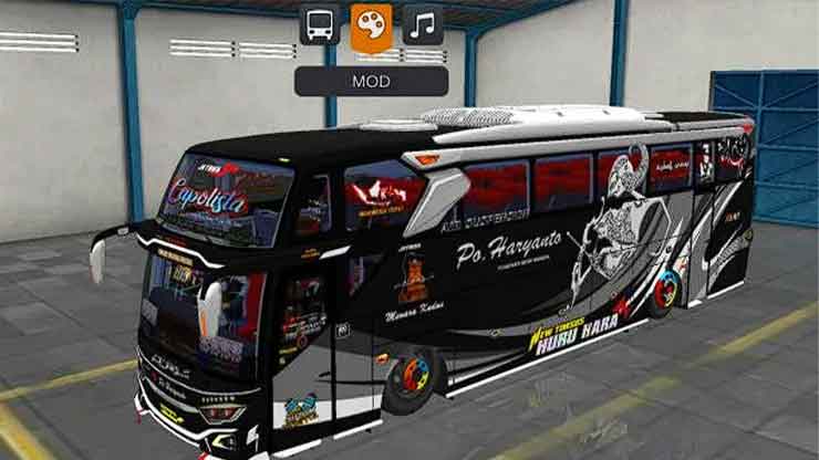 Mod Bussid PO Haryanto 3 Super High Decker Hino RK