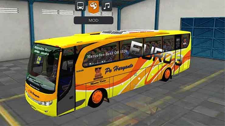 Mod Bussid PO Haryanto JB2 Travego Smile Full Strobo