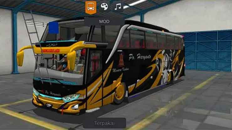 Mod Bussid PO Haryanto Jetbus 3 Full Strobo