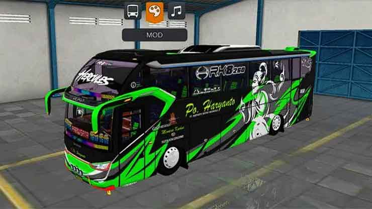 Mod Bussid PO Haryanto SR2 S Series Xtra High Decker Prime