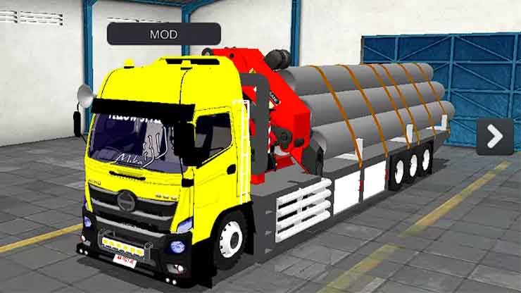 Mod Truk Hino 500 Muatan Pipa