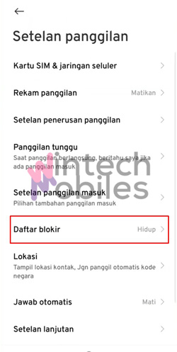 Pilih Daftar Blokir