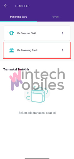 Pilih Transfer Ke Rekening Bank