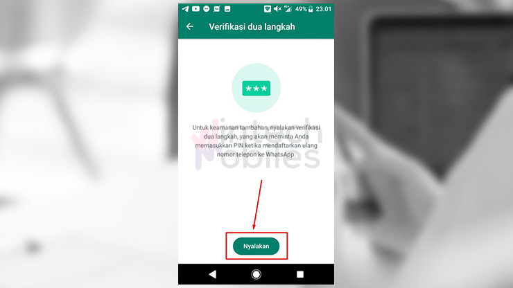 Setelah itu langsung saja tap Nyalakan di bagian bawah tampilan WA