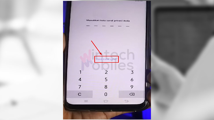 Silahkan pilih metode mengunci aplikasi dengan tap Opsi Kata Sandi