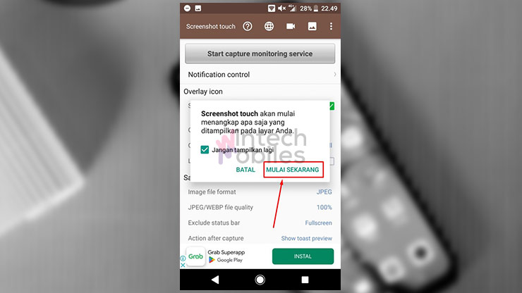 Untuk mulai melakukan Screenshot di HP Vivo silahkan tap Mulai Sekarang