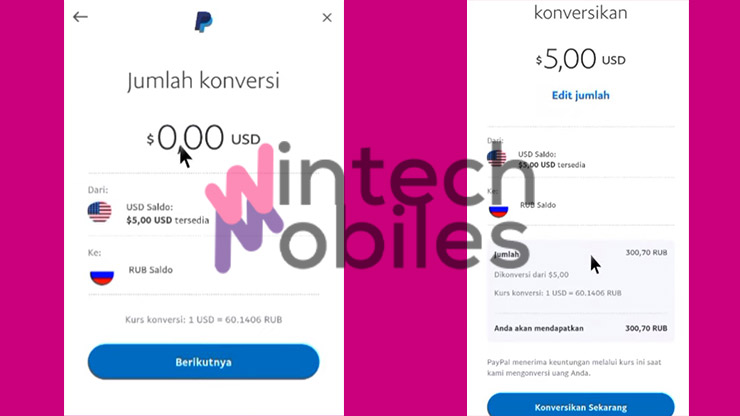 cara transfer paypal ke aplikasi dana