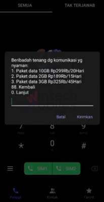 cara daftar paket roaming 3