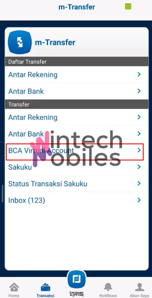 klik bca virtual account