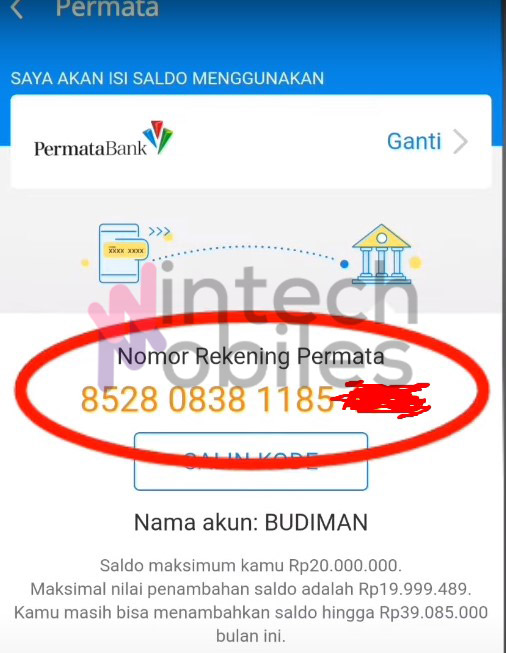 kode pembayaran permata