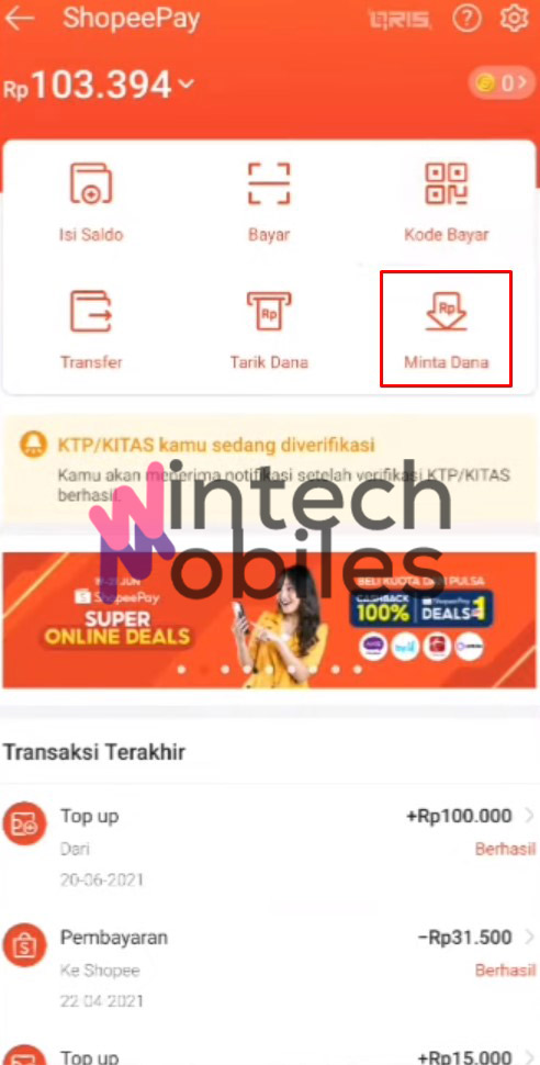 minta dana klik