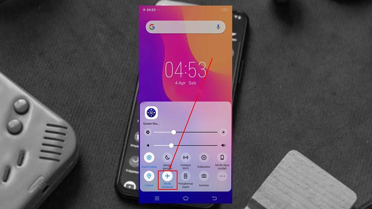 1. Hidupkan Mode Pesawat HP Vivo