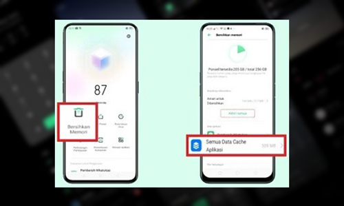 1. Mengosongkan Ruang Penyimpanan Di Hp Oppo dengan Rutin Membersihkan Cache