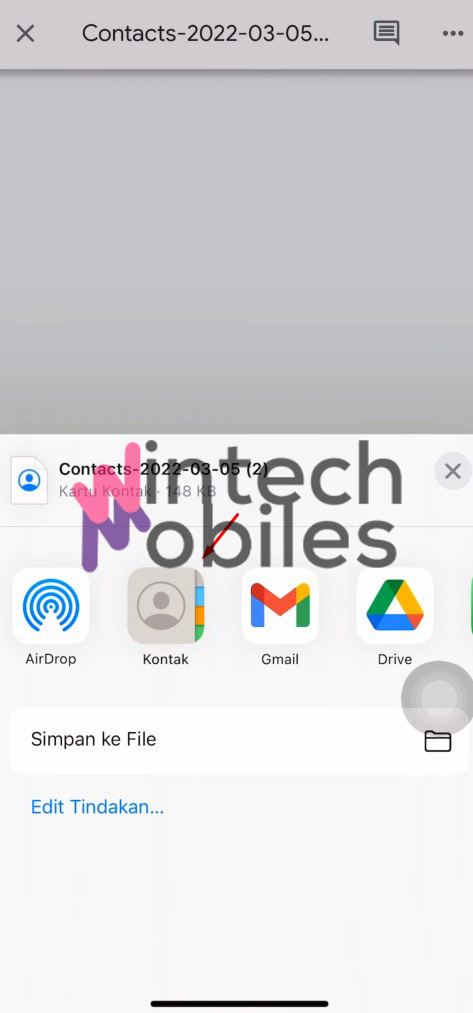 cara memindah kontak android ke iphone