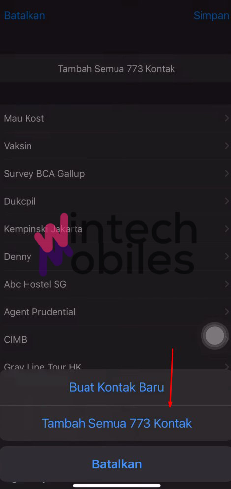 cara memindah kontak android ke iphone