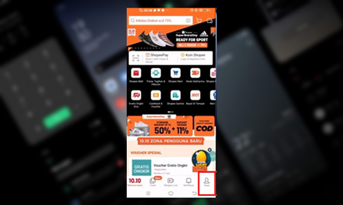 2. Pilih Menu Akun atau Saya