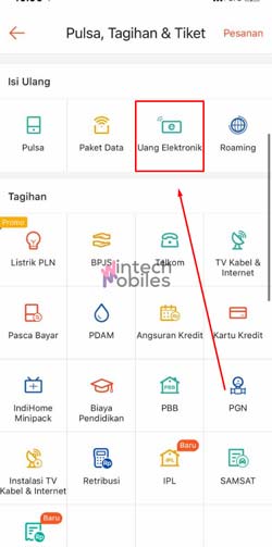 3 Pilih Menu Uang Elektronik