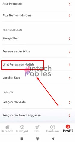 3 Tap Menu Penawaran Hadiah