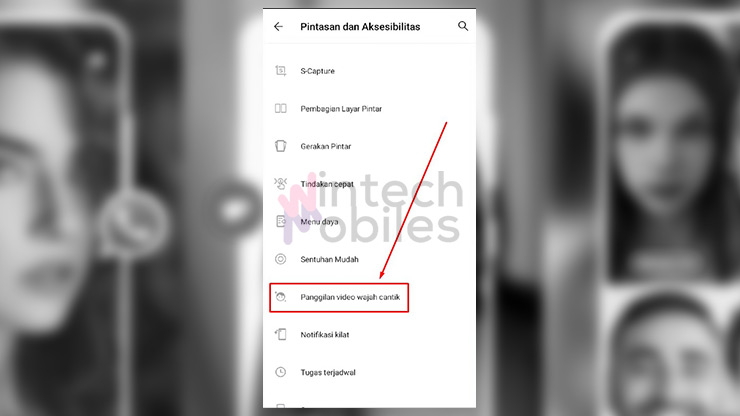 3. Masuk Menu Panggilan Video Wajah Cantik