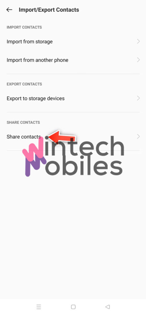 share contacts