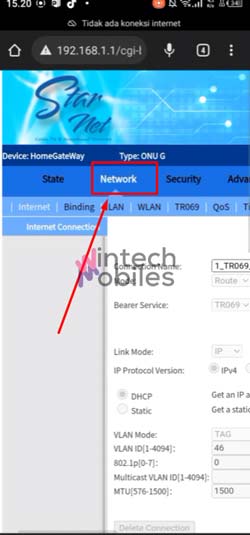 4 Pilih Menu Network