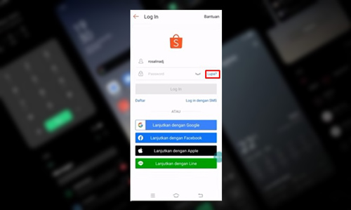 4. Pilih Opsi Lupa