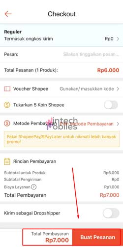 6 Tap Buat Pesanan