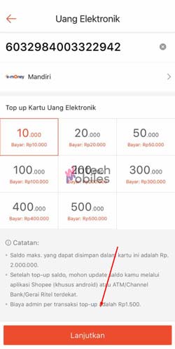 7 Klik Lanjutkan