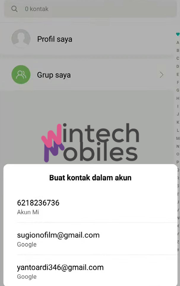 pilih akun