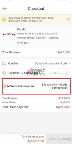 8 Pilih Metode Pembayaran