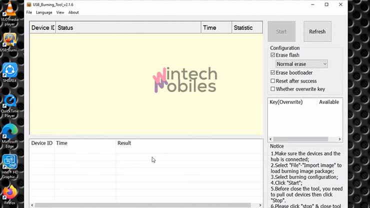 Buka Aplikasi USB Burning Tool