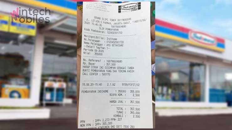 Bukti Bayar Indihome Speedy di Indomaret